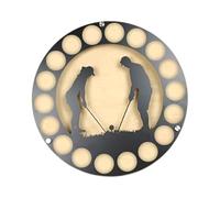 FytStycale Portapelotas de Golf Redondo Expositor Mural de Bolas de Golf Soporte Decorativo Circular para 18 Balones en Hierro Y Madera Adecuado para a, Style D