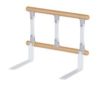FytStycale Protector Lateral Plegable sin Instalación Barandal Ajustable Agarre Firme para Pacientes, Dormitorio, Barandilla De Cama De Madera Maciza De Tres Postes