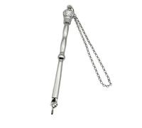 FytStycale Puntero Bíblico Herramienta de Lectura Puntero Manual Conectado Por Cadena Barra Decorada Accesorio de de Aleación de Zinc Adecuado para Ceremoni, Cabeza de corona plateada