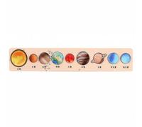 FytStycale Puzzle del Conjunto de Planetas Aprendizaje Divertido Tablero de Planetas de Madera Estilo Educación Autodirigida Rompecabezas Educativo, Planetas C