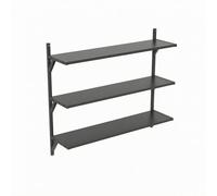 FytStycale Rack Mural Negro Resistente Estantería Metálica Negra Multiuso Organizador 3 Niveles