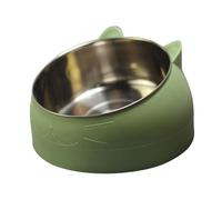 FytStycale Raised Cat Bowl Cuenco Elevado Desmontable para Gatos Perros Diseño Inclinado Base Estable Resistente Adecuado para Mascotas Pequeñas Alimentación Via, Verde