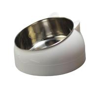FytStycale Raised Cat Bowl Cuenco Elevado Desmontable para Gatos Perros Diseño Inclinado Base Estable Resistente Adecuado para Mascotas Pequeñas Alimentación Via, Blanco