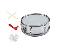 FytStycale Snare Drum Tambor de Percusión Set Musical Instrumento con Baquetas Y Correa Ajustable Fabricado en Acero Inoxidable Y Cabeza de Poliéster Adecuado Pa, Silver 14 Inch