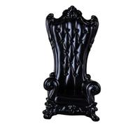 FytStycale Sofá Miniatura Sillón Ornamental Mobiliario Pequeño Respaldo Alto PVC Diseño Realista Apropiado para Proyecto DIY Casas de Muñecas, Negro