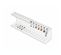 FytStycale Soporte de Joyas Acrílico Transparente y Resistente Panel Transparente para Pendientes Regalo Ideal para Tocador, Rectangular