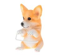 FytStycale Soporte de Pared para Rollos de Papel Higiénico con Diseño de Perro Tierno Decoración Divertida para Baño Resina Premium Fácil de Limpiar Ideal para, Corgi