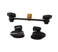 FytStycale Soporte para Micrófono Barra de Montaje Soporte Organizador de Micrófonos Dinámicos Accesorio de Material Pp Adecuado para Conciertos Estudios Ensayos, 2 Clips