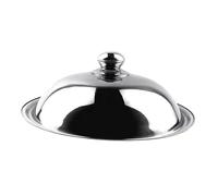 FytStycale Tapa para Olla Redonda de Repuesto con Diseño Ventilado Y Asa Cómoda Cubierta de Sartén de Metal Accesorio Universal en Acero Inoxidable Fácil de Limp, 34 Cm