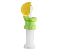 FytStycale Tapón para Botellas de Agua Infantil con de 22cm Tapa con Cierre Cubierta Twist Y Caja para Guardar Pajitas Hecho con PP Y Silicona a, Verde Amarillo
