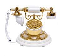 FytStycale Teléfono Vintage Disco Giratorio sin Baterías Teléfono Antiguo corativo con Base Ornamental para Estudio, Boutique, Espacios Hostelería