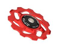 FytStycale Wheel para Bicicletas con Rodamientos Cerámicos Rueda de Polea Trasera Rodillo de Polea Polea Trasera del Cambio Trasero Diseño en Aleación de, Rojo