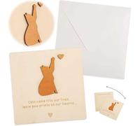 Fyuuucn Placa conmemorativa de madera para gato con diseño de huellas y texto grabado, efecto 3D, color naranja