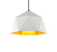 FYWRLQG Lámpara Colgante Poligonal Hierro Forjado Lámpara Colgante Metal Moda Danesa Accesorio Araña Hardware Industrial Luces Suspensión Un Solo Cabezal Rhombus para Cocina Isla Fregadero Comedor
