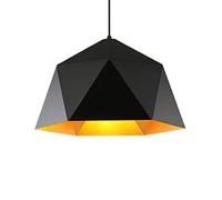 FYWRLQG Lámpara Colgante Poligonal Hierro Forjado Lámpara Colgante Metal Moda Danesa Accesorio Araña Hardware Industrial Luces Suspensión Un Solo Cabezal Rhombus para Cocina Isla Fregadero Comedor