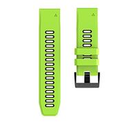 FYXT 2 6mm 22mm 20mm Correa Quickfit Compatible Con Garmin EPIX Fenix 7 7x 7s Solar 6 6x 6s Pro 5x 5s Plus/Instinct 2 / Forerunner 945 Silicone Band(Green black,For Fenix 6X Pro)