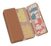 FYY Pastillero para 7 días, organizador magnético diario de píldoras, caja de pastillas, mañana por la noche, pastillas, caja de píldoras, plegable, portátil, grande para guardar vitaminas para viajes