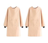 FYYSJW Pink+Pink,41" W*37" L, Delantales De Cocina De Manga Larga para Adultos, Impermeables, Ideales para Artistas, Dibujantes, Estudiantes, Hombres Y Mujeres