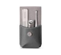 FYZLOIPU Juego De Cortaúñas De 3 Piezas para Manicura, Cortaúñas, Lima De Uñas Y Palillo para Orejas, Juego De Cortaúñas Portátil Personal, Herramientas Personales para El Cuidado D,Grey