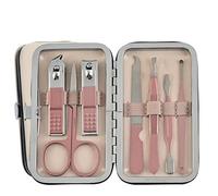 FYZLOIPU Juego De Cortaúñas De 7 Piezas Juego De Cortaúñas De Acero Inoxidable Juego De Cortaúñas para Mujeres Adecuado para Viajes Al Aire Libre Juego De Herramientas Juego De Mani,