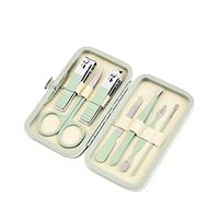 FYZLOIPU Juego De Cortaúñas Juego De Cuidado De Uñas Juego De Uñas Portátil De 7 Piezas para El Cuidado Personal con Lima De Uñas Incorporada Adecuado para Hombres Y Mujeres Juego D,