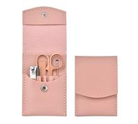 FYZLOIPU Juego De Cortaúñas Portátil De Acero Inoxidable con Botón A Presión, Plegable, 4 Piezas, Herramienta De Manicura para Decoración De Uñas, Regalo Adecuado para Viajes En INT,D