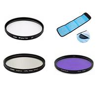FZ8 58mm 3 en 1 cámara paquete filtro UV CPL filtro FLD filtro bolsa para Nikon AF-S NIKKOR 50mm f/1.8G lente y Nikon AF-S DX NIKKOR 55-300mm f/4.5-5.6G ED VR lente