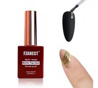 FZANEST Chrome proof Matte Top Coat Gel Nail Polish Chrome Proof Velvet Top Finish Soak Off UV LED Nail Art Design Top Coat