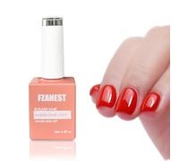 FZANEST Juego de gel base de goma para uñas, 15 ml, 2 unidades, 5 en 1, fortalecedor de uñas, gel de extensión, esmalte de uñas gelatina natural color rosa nude