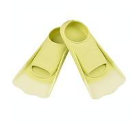 Fzaqwen Aletas de Natación Silicona Flippers para Entrenamiento Avanzado Material Suave Drenaje Preciso Recomendada para Niño y Adulto en Piscina Mar y Formación de Buceo , Amarillo , L