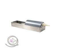 Fzaqwen Automático para Aves Abrevadero Dispensador Fuente con Nivelación de Agua por Flotador en Acero Inoxidable y Adecuado para Gallineros Granjas, 40cm, Sin Tapa Divisoria