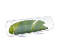 Fzaqwen Betta Tunnel Betta Cave Betta Betta Hoja con Tazas de Succión, Betta Acrylic Tube para Ocultar Cangrejo de Río Descansando