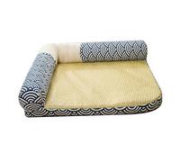 Fzaqwen Camado de Marco de Mascotas, Cama para Perros Que Se Enfría en Verano, Almohada, Cama para Perros para Casa, Viaje, Pequeños Perros Medianos de Tamaño, L