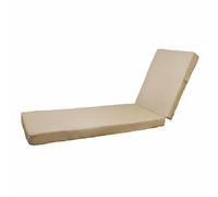 Fzaqwen Cojín Exterior para Tumbona Cojín para Camastro de Exterior Almohadilla para Sillón Reclinable Colchoneta de Sol Material en Poliéster y Fibra, Camel, 183 53 7.6