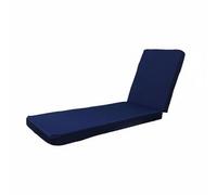 Fzaqwen Cojín Exterior para Tumbona Cojín para Camastro de Exterior Almohadilla para Sillón Reclinable Colchoneta de Sol Material en Poliéster y Fibra, Azul Marino, 183 53 7.6