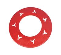 Fzaqwen Comedero Y Bebedero Flotante con Forma de Disco Volador para Cachorros, Juguete Interactivo para Exteriores, Tamaño Pequeño, Mediano Y Grande, Ideal P, Rojo