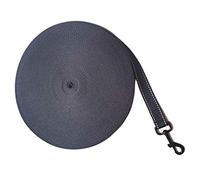 Fzaqwen Correa de Entrenamiento para Perros Cuerda de Adiestramiento Correa para Paseo Gancho Resistente de Aleación de Titanio Portátil Y Adecuada P, Negro 10mx2cm