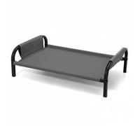 Fzaqwen de Cama Elevada para Mascotas Mueble Animal Estructura Metálica Funda Extraíble Resistente Nylon Adecuada para Gatos y Perros en Interiores Relajación, Gris, Pequeño 50 38 20
