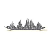 Fzaqwen Escultura Decorativa de Roca Escultura Figura Moderna Estatua Minimalista con Diseño Orgánico en Resina y Mármol, 55cm 22cm 18cm, K款