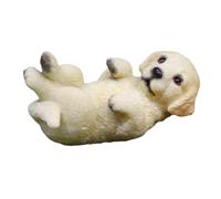 Fzaqwen Figurita de Resina Perro Cachorro Golden Retriever Estatua Animal Miniatura Modelo Realista Superficie Texturada