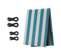 Fzaqwen Funda de Repuesto para Silla, Tela de Reparación Informal a Rayas, Portátil Y Cómoda, con Kit de Cordón Elástico para Reparación, Azul 160cm X 48cm