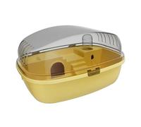 Fzaqwen Hábitat de Hámster Jaula de Hámster con Una Casa de Jaula de Animales Pequeñas Abiertas para Conejos de Indias de de Azúcar Hedg, Amarillo