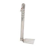 Fzaqwen Herramienta Manual de Jardinería de Acero Inoxidable, Multiusos, 38,5 Cm de Longitud, Cultivador para Acampar Al Aire Libre, Resistente a La Corrosión, Rastrillo