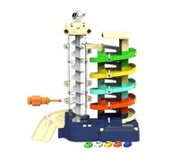 Fzaqwen Juego de Aparcamiento Infantil Garaje de Coches Pista Elevador Eléctrico Luces Música Plástico Electrónico Adecuado para Niños Pequeños Actividades de, EDIF. Estac. 5 Pisos