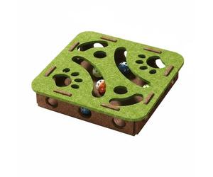 Fzaqwen Juego de Laberinto para Rompecabezas para Gatos Caja Interactiva con Trayectos Bolas Que Suenan al Golpear Fieltro y Ligero Adecuado para, Style to 2