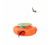 Fzaqwen Juguete Interactivo para Gatos Juguete Eléctrico Mariposa Danza Dispositivo Automático de Persecución Circuito Interno Estimulación Mental Material PP, Naranja