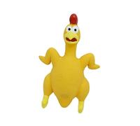 Fzaqwen Juguetes para Perros Chirridos Hechos de Pollo de Goma, Juguete Robusto Al Aire Libre de 12x21 Cm, Juguete de Pollo Gritando, Cosas de Pollo para Perr, Amarillo
