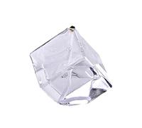 Fzaqwen Lámpara de Aceite Transparente Reutilizable con Botella de Vidrio Portavelas de Té con Mecha Portavelas Líquido Único Portavelas de Cristal a, Cúbico, Individual