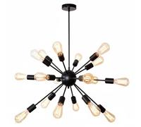 Fzaqwen Lámpara de Techo Industrial Sputnik Colgante Techo Hierro Retro Iluminación LED Centro Decorativo para Hogar Moderno Adecuada para Comedor Sala de Estar Dormitorio
