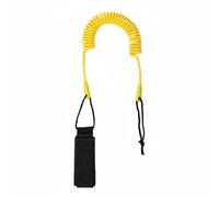 Fzaqwen Leash para Tabla de Surf Correa Cuerda Atadura en TPU Enrollado de 5 Mm con Bobina Que Reduce Adecuado para Clases Acuáticas, Amarillo